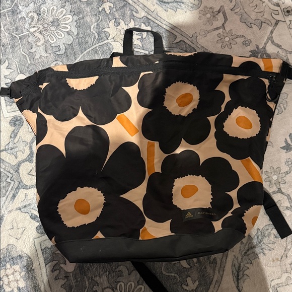 Adidas x Marimekko Unikko Floral Backpack Black/Orange/Pink - Picture 5 of 10